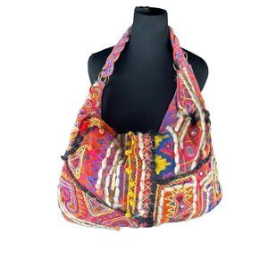 Revolve Stela9 krishna boho hippie festival duffle shoulder bag travel pink